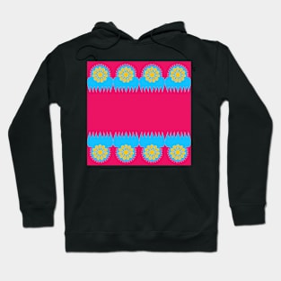 Ornamental geometric design in pink and blue background  template vector illustration Hoodie